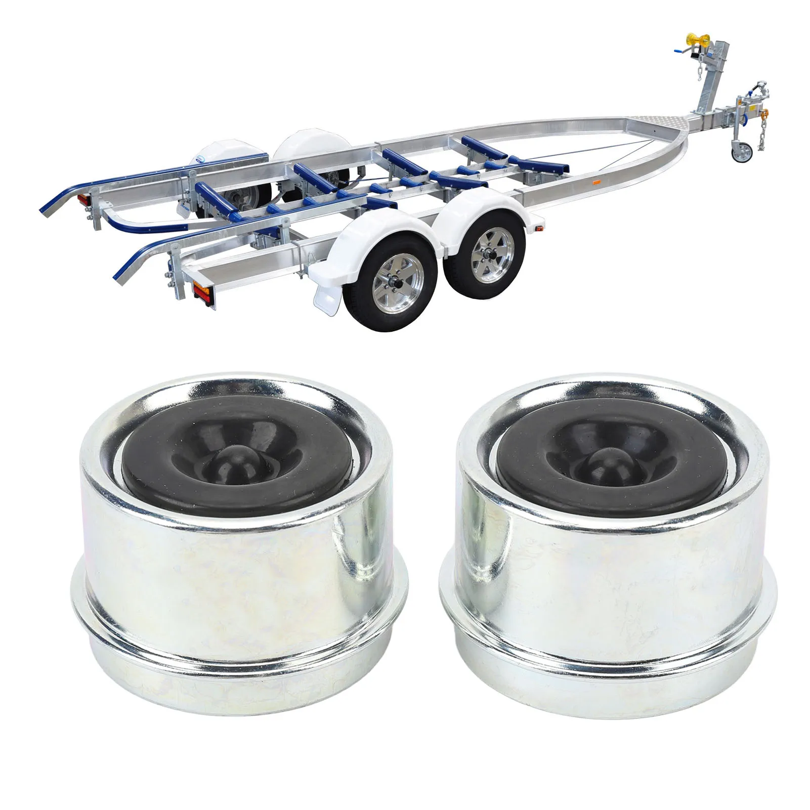2PCS Trailer Axle Dust Cap 1.98in OD Galvanized Trailer Hub Bearing Wheel Grease Cover for 2000 to 3500 Lbs Boat Axles
2PCS Trailer Axle Dust Cap 1.98in OD Galvanized Trailer Hub Bearing Wheel Grease Cover for 2000 to 3500 Lbs Boat Axles