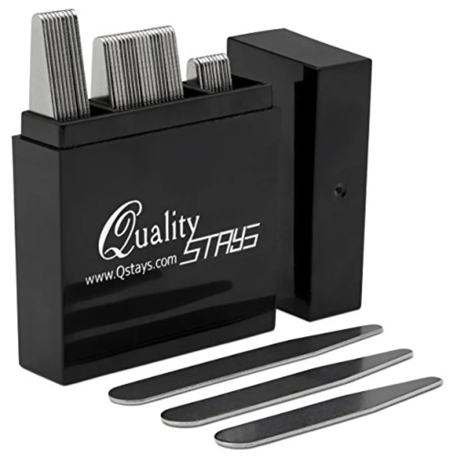 Metal Collar Stays for Men Set of 40 Dress Shirt Collar Stays for Men, 3 Sizes in a Divided Box by Quality Stays
Metal Collar Stays for Men Set of 40 Dress Shirt Collar Stays for Men, 3 Sizes in a Divided Box by Quality Stays
