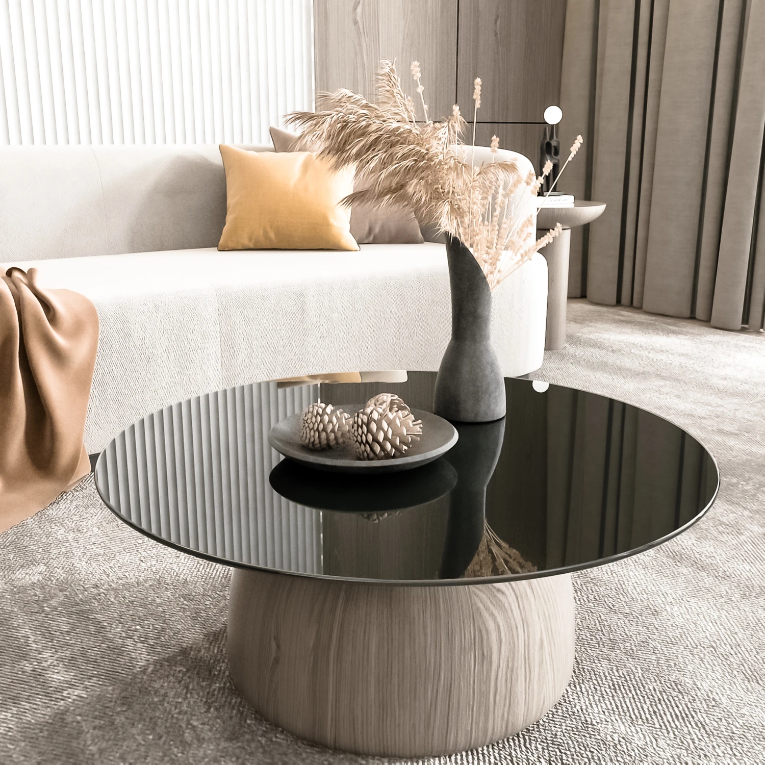 30" Inch Round Tempered Glass Table Top Black Glass 1/4" Inch Thick Round Polished Edge
30" Inch Round Tempered Glass Table Top Black Glass 1/4" Inch Thick Round Polished Edge