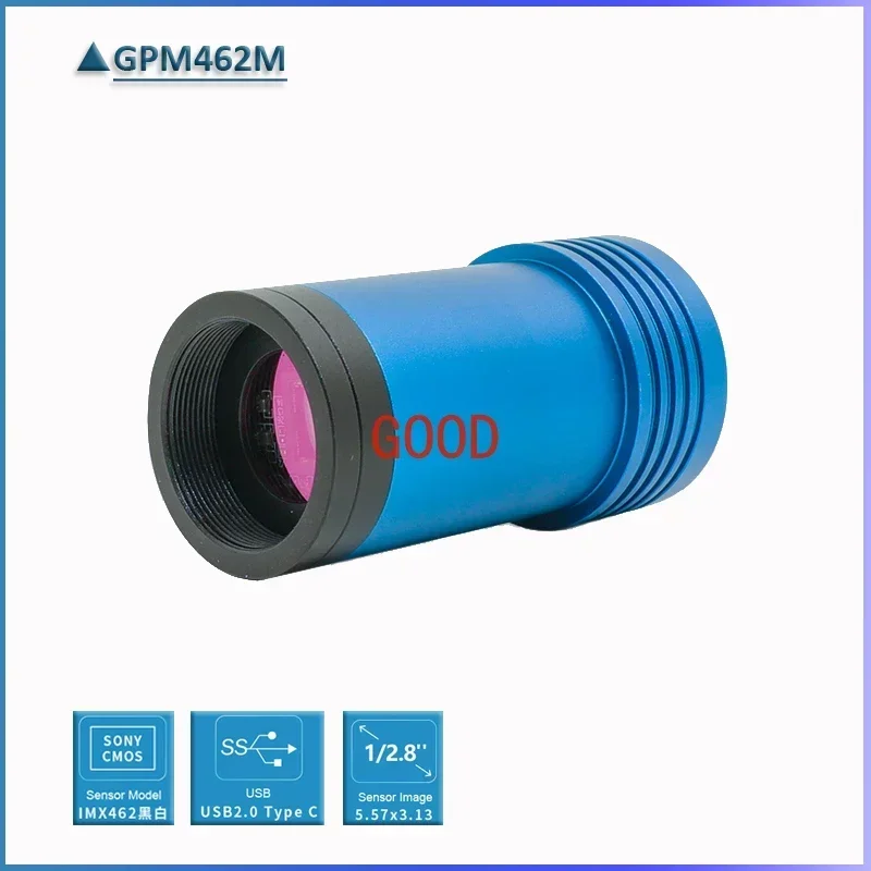GPM462M Astronomy Planet Camera Guide Camera Mono Type-C interface USB2.0 Infrared enhancement Astronomyl telescope photography
GPM462M Astronomy Planet Camera Guide Camera Mono Type-C interface USB2.0 Infrared enhancement Astronomyl telescope photography