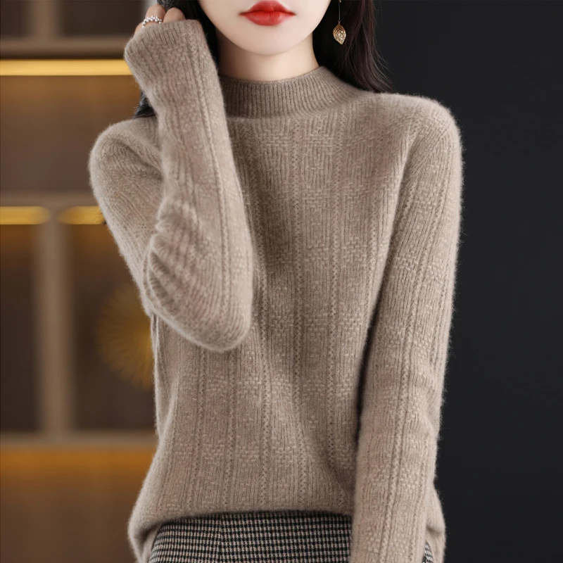 High-end first-line ready-to-wear 100% pure sweater women's pullover Jacquard round neck sweater sweater cashmere plus size coat
High-end first-line ready-to-wear 100% pure sweater women's pullover Jacquard round neck sweater sweater cashmere plus size coat