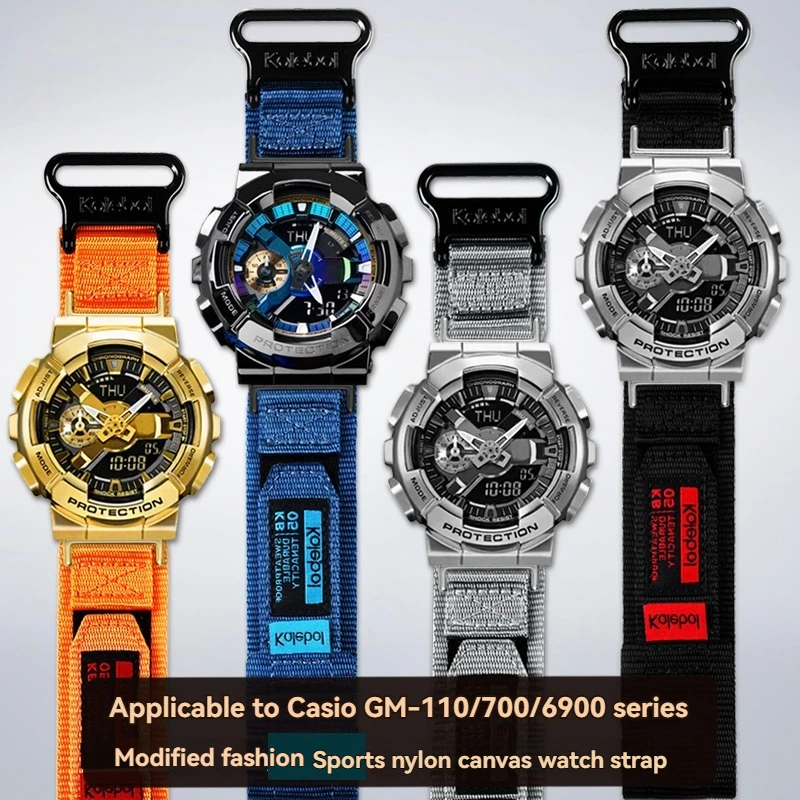 Модифицированный спортивный холщовый ремешок для часов Casio G-Shock GM110 GM-110B GM-110G Series мужской водонепроницаемый холщовый ремешок браслет-цепочка
Модифицированный спортивный холщовый ремешок для часов Casio G-Shock GM110 GM-110B GM-110G Series мужской водонепроницаемый холщовый ремешок браслет-цепочка