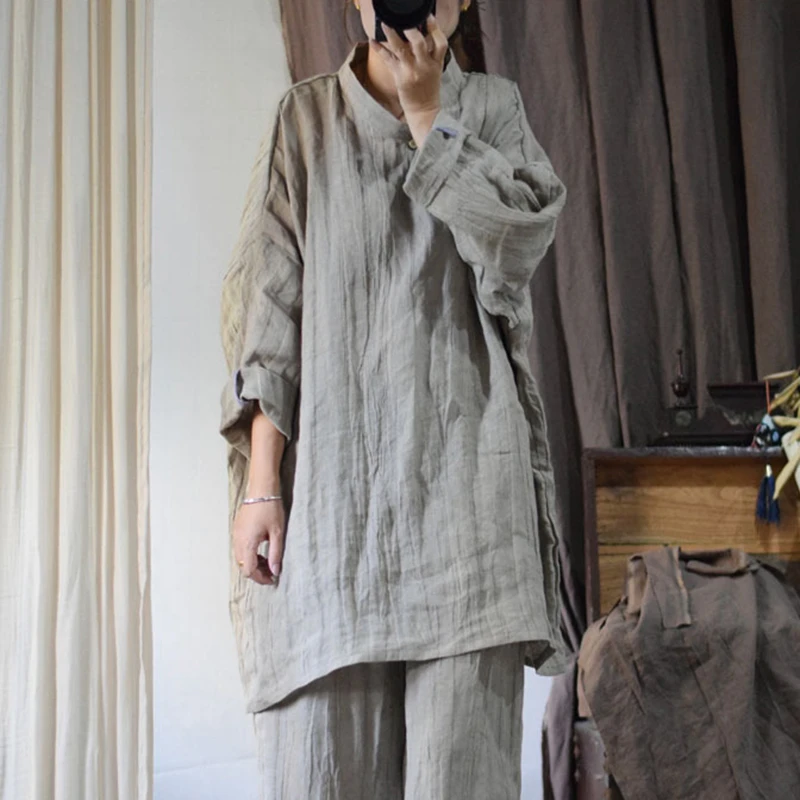 Oversized Women Casual Linen Blouse Shirt New Arrival 2025 Spring Vintage Style Plain Color Loose Female Long Tops Shirts M1454
Oversized Women Casual Linen Blouse Shirt New Arrival 2025 Spring Vintage Style Plain Color Loose Female Long Tops Shirts M1454