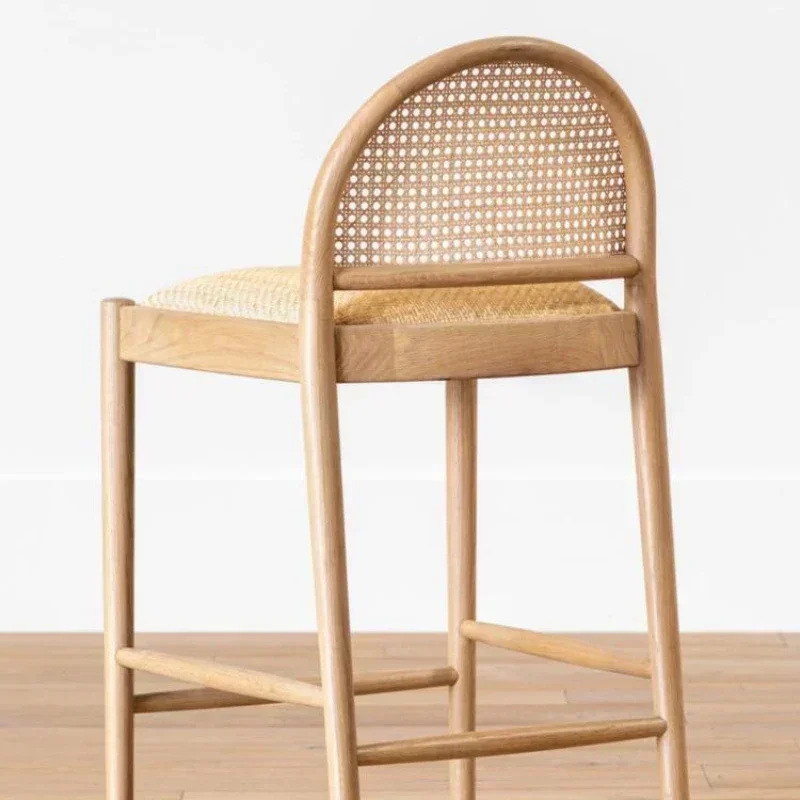 Nordic Light Luxury Solid Bar Chair Wood Vine Weaving Modern Minimalist Home Bar Desk High Feet Bench Small Fresh Front Chair
Nordic Light Luxury Solid Bar Chair Wood Vine Weaving Modern Minimalist Home Bar Desk High Feet Bench Small Fresh Front Chair