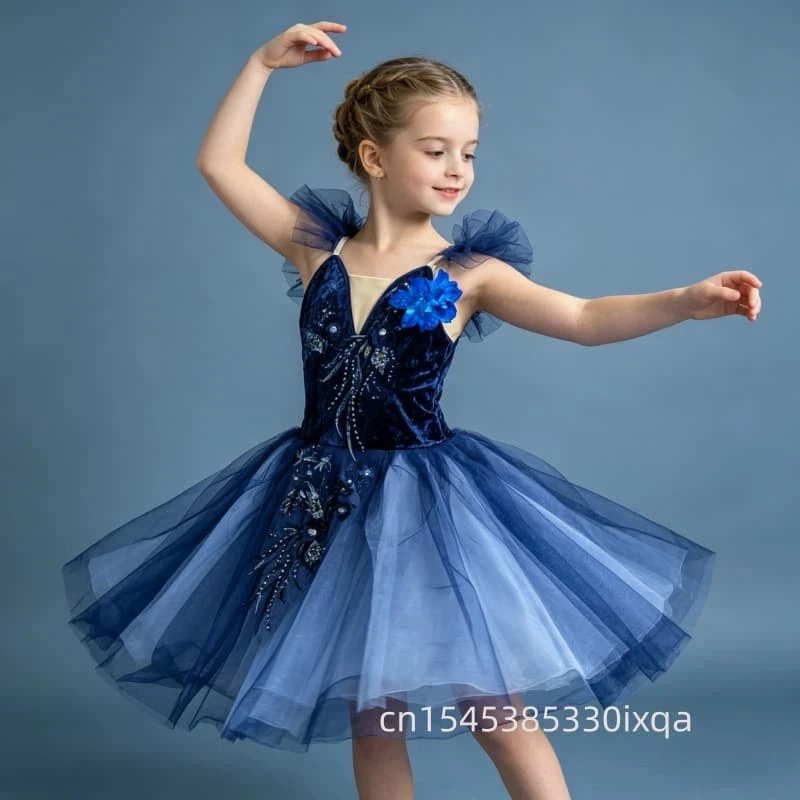 Blue 3D Flower Ballet Tutu Skirt Dress for Women Princess Dance Performance Costume Long Romantic Practice Gown
Blue 3D Flower Ballet Tutu Skirt Dress for Women Princess Dance Performance Costume Long Romantic Practice Gown