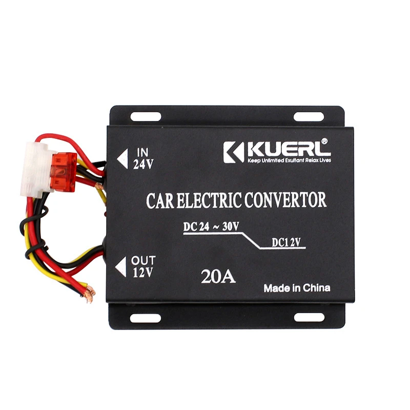 20A Car Power Converter High-Power DC24V To DC12V Car Power Step-Down Device
20A Car Power Converter High-Power DC24V To DC12V Car Power Step-Down Device