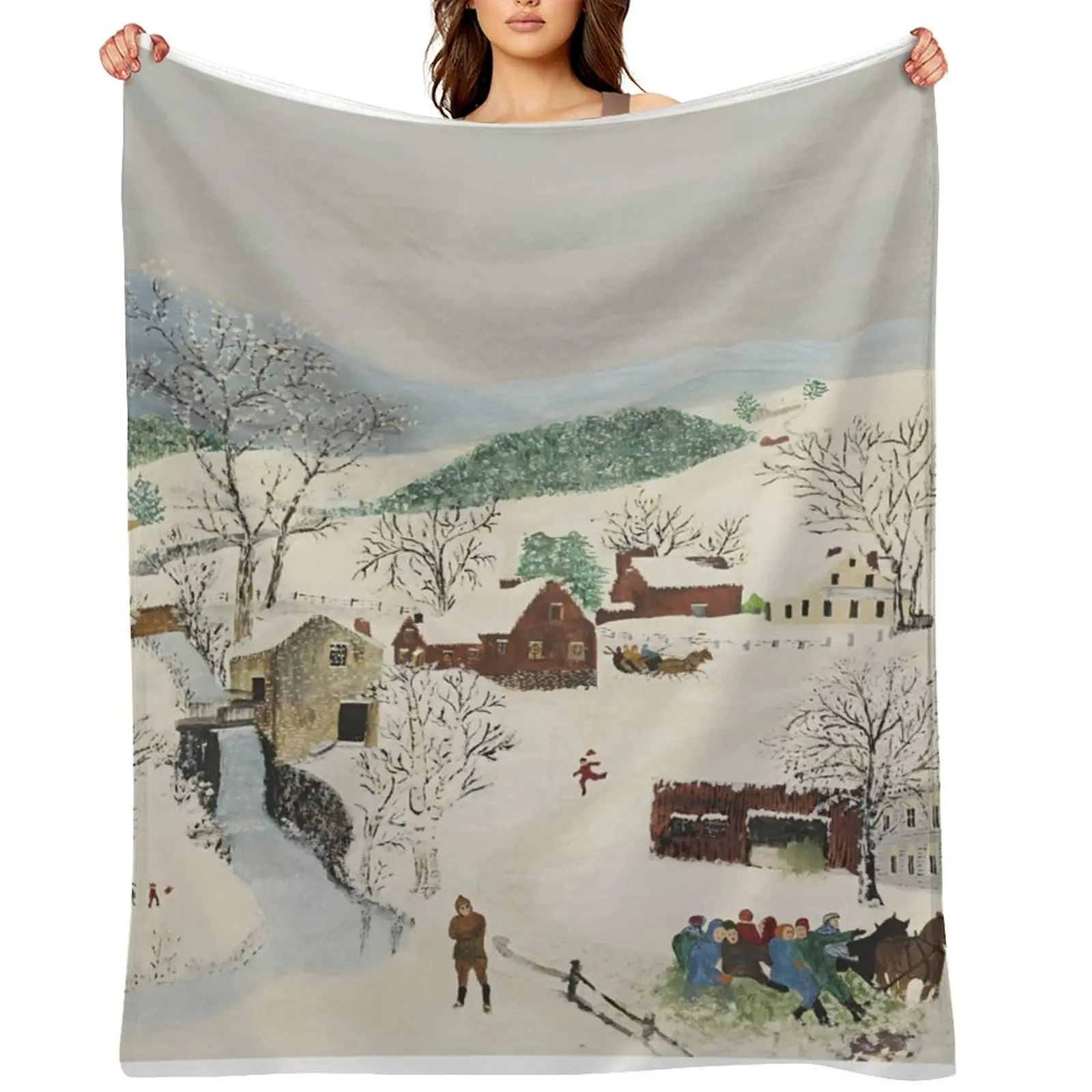 Grandma Moses art Throw Blanket Plaid Kid'S Thin Bed Blankets
Grandma Moses art Throw Blanket Plaid Kid'S Thin Bed Blankets