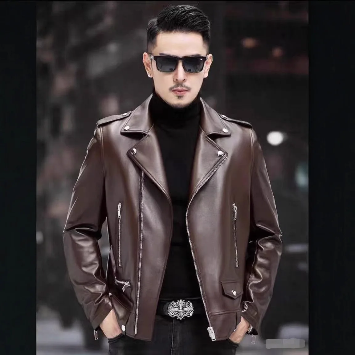 Spring 2025 Short Stylish Motorcycle Leather Jacket for Men Trendy Korean Version Youth Outerwear Casual Fake Leather Coat
Spring 2025 Short Stylish Motorcycle Leather Jacket for Men Trendy Korean Version Youth Outerwear Casual Fake Leather Coat