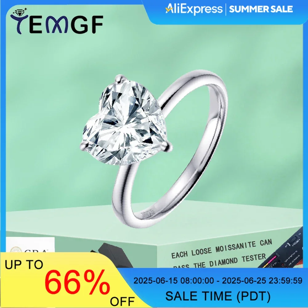 TEMGF 10mm Heart Cut Moissanite Ring GRA Certification S925 Silver Base for Women Classic Elegant Proposal Wedding Fine Jewelry
TEMGF 10mm Heart Cut Moissanite Ring GRA Certification S925 Silver Base for Women Classic Elegant Proposal Wedding Fine Jewelry