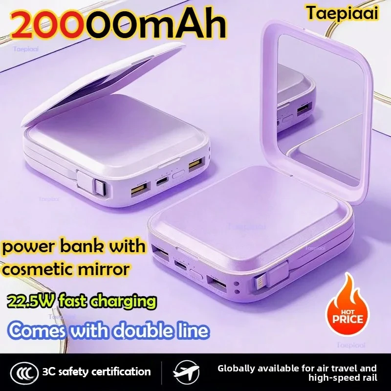 Taepiaai 20000mAh Power Bank 22.5W Built-In Dual USB-C Cable Thinner Fast Charging for IPhone 17 Pro Max Samsung S25 Xiaomi Poco
Taepiaai 20000mAh Power Bank 22.5W Built-In Dual USB-C Cable Thinner Fast Charging for IPhone 17 Pro Max Samsung S25 Xiaomi Poco