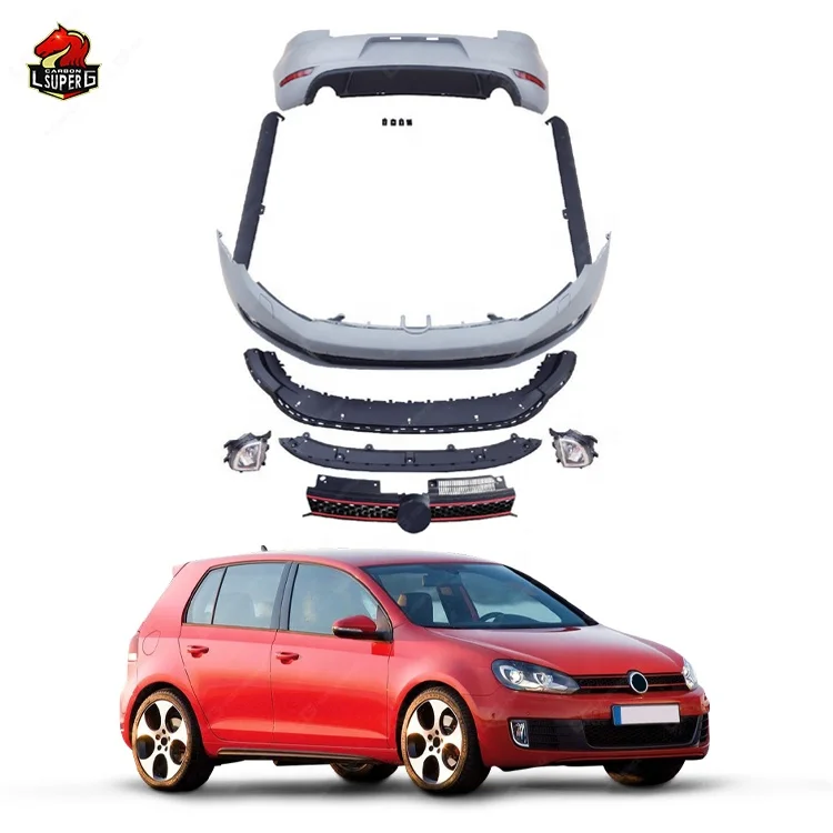 GTI Style Body Kit for Volkswagen Golf 6 Upgrade to GTI Front Bumper Rear Bumper Side Skirts Bodykit
GTI Style Body Kit for Volkswagen Golf 6 Upgrade to GTI Front Bumper Rear Bumper Side Skirts Bodykit
