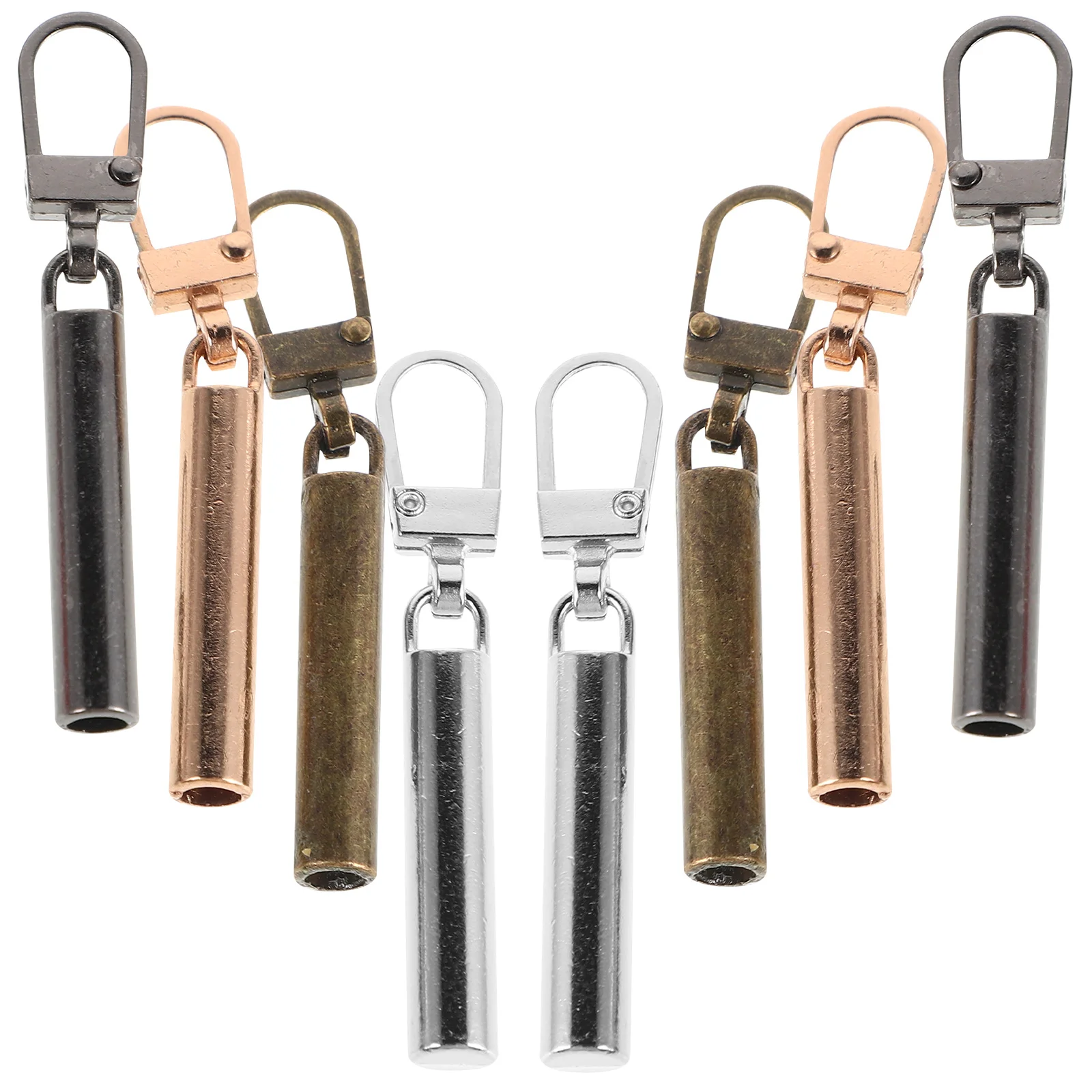8 Pcs Detachable Zipper Pull Handle Replacement Tabs Decorative Pulls Zipzz for Backpacks Metal
8 Pcs Detachable Zipper Pull Handle Replacement Tabs Decorative Pulls Zipzz for Backpacks Metal