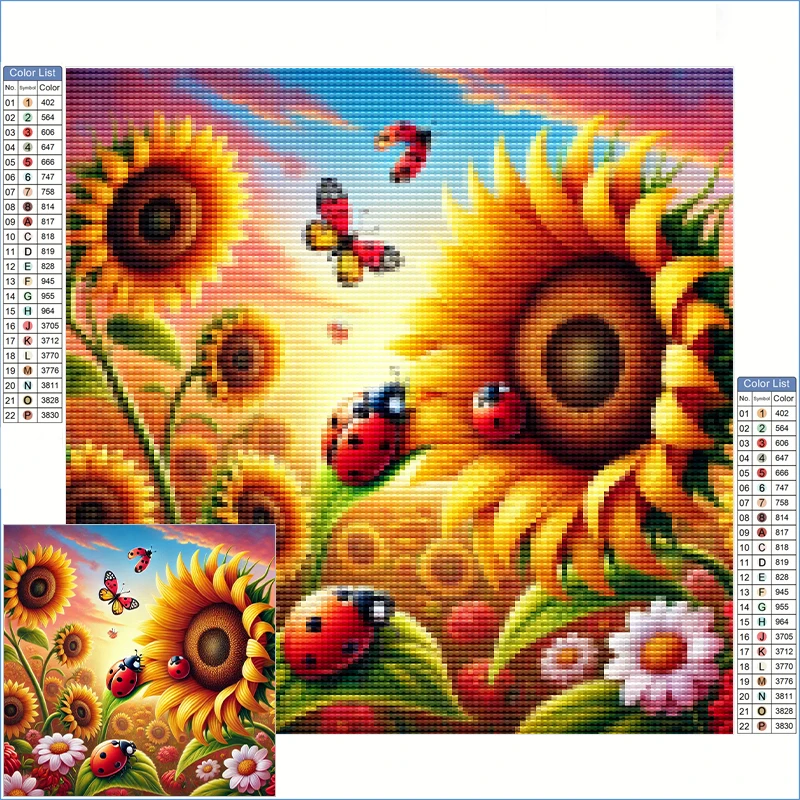 New Diamond Paintings 2025 Ladybugs And Butterflies Paint By Diamond Sunflower Field Landscape Diamond Art Clearance Sale
New Diamond Paintings 2025 Ladybugs And Butterflies Paint By Diamond Sunflower Field Landscape Diamond Art Clearance Sale