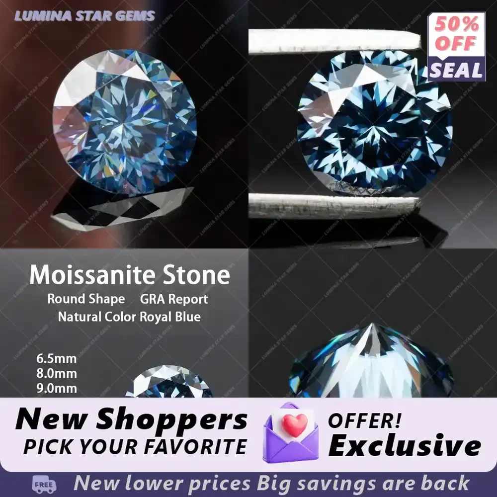 Lab Grown Moissanite Stone Natural Color Royal Blue Round Plum Blossom Cut for DIY Jewelry Making with Lab Grown Sapphire
Lab Grown Moissanite Stone Natural Color Royal Blue Round Plum Blossom Cut for DIY Jewelry Making with Lab Grown Sapphire