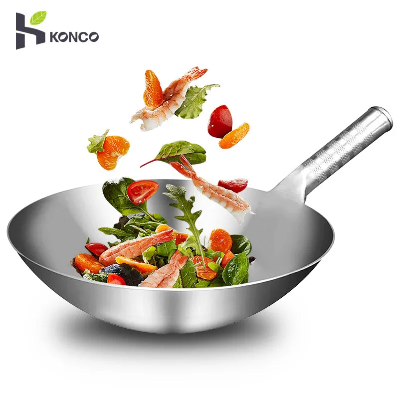 Stainless Steel Wok,Non-Stick Traditional Stir Fry Pans Chinese Handmade Wok Utensil Dishwasher Safe Cookware
Stainless Steel Wok,Non-Stick Traditional Stir Fry Pans Chinese Handmade Wok Utensil Dishwasher Safe Cookware