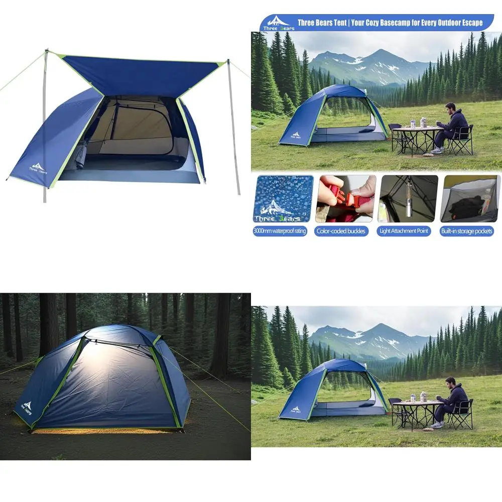 Waterproof & Windproof Lightweight 2-Person Tent for Backpacking, Hiking, Camping, and Mountaineering Adventures
Waterproof & Windproof Lightweight 2-Person Tent for Backpacking, Hiking, Camping, and Mountaineering Adventures