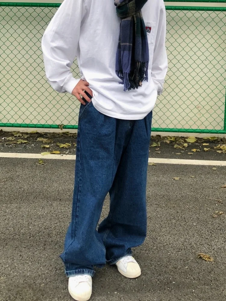 Cityboy Loose Wide Leg Jeans Deep Blue Straight Tube Skateboard Street Dance American Retro Board Shorts Casual Jeans
Cityboy Loose Wide Leg Jeans Deep Blue Straight Tube Skateboard Street Dance American Retro Board Shorts Casual Jeans