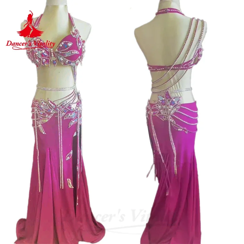 Bellydance Costumes Suit for Women Custom AB Stones Bra+spandex Long Skirt 2pcs Adult Children Belly Dancing Performance Wear
Bellydance Costumes Suit for Women Custom AB Stones Bra+spandex Long Skirt 2pcs Adult Children Belly Dancing Performance Wear