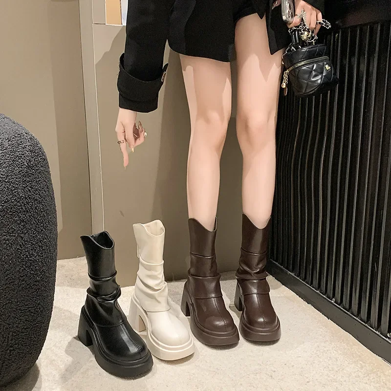 Microfiber Leather Platform Wedge Motorcycle Boots Spring Shoes Fashion Autumn Winter Combat Boots Women Ankle Boots Booties
Microfiber Leather Platform Wedge Motorcycle Boots Spring Shoes Fashion Autumn Winter Combat Boots Women Ankle Boots Booties