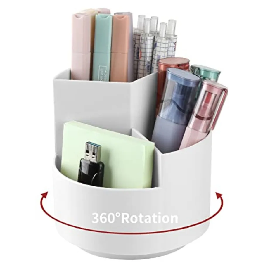 Desk Pencil Pen Holder, 3 Slots 360-Degree Spinning Organizers, Desktop Storage Stationery Supplies, Cute Cup Pot for Office, S
Desk Pencil Pen Holder, 3 Slots 360-Degree Spinning Organizers, Desktop Storage Stationery Supplies, Cute Cup Pot for Office, S