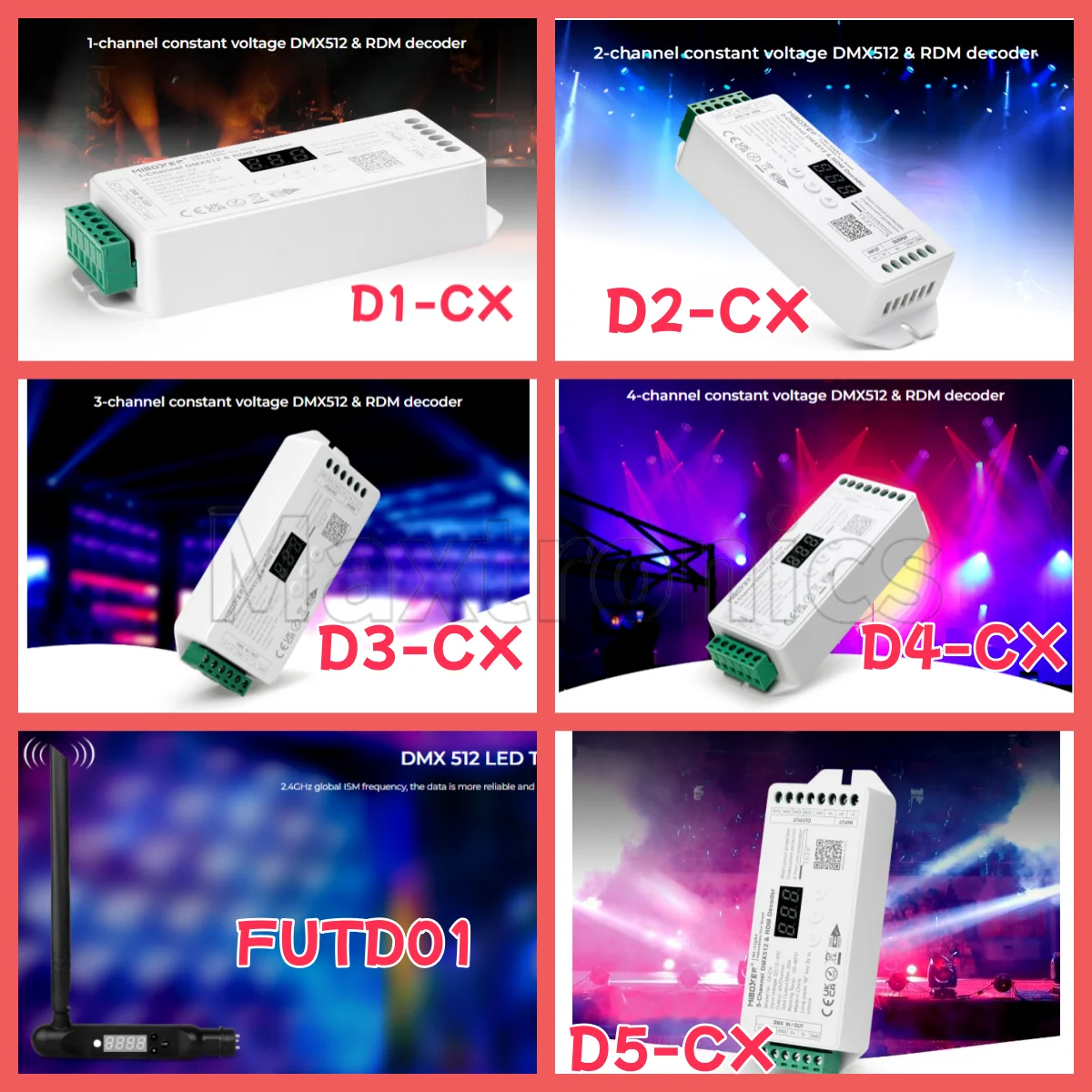 Miboxer D1-CX 1-5channel DC12-24V Constant Voltage DMX512/RDM Decoder For SingleColor DualWhite RGB RGBW RGBCCT LED strip FUTD01
Miboxer D1-CX 1-5channel DC12-24V Constant Voltage DMX512/RDM Decoder For SingleColor DualWhite RGB RGBW RGBCCT LED strip FUTD01