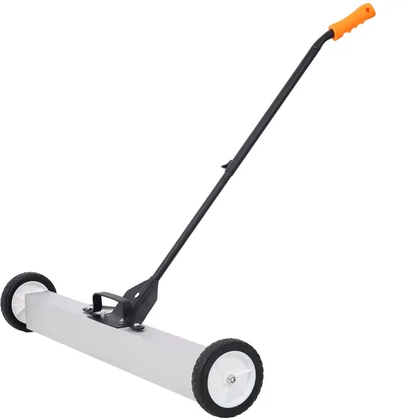 36' Rolling Magnetic Pick-Up Sweeper, Heavy Duty Push-Type with Release, for Nails Needles Screws Collection,30 Pound Capacity
36' Rolling Magnetic Pick-Up Sweeper, Heavy Duty Push-Type with Release, for Nails Needles Screws Collection,30 Pound Capacity