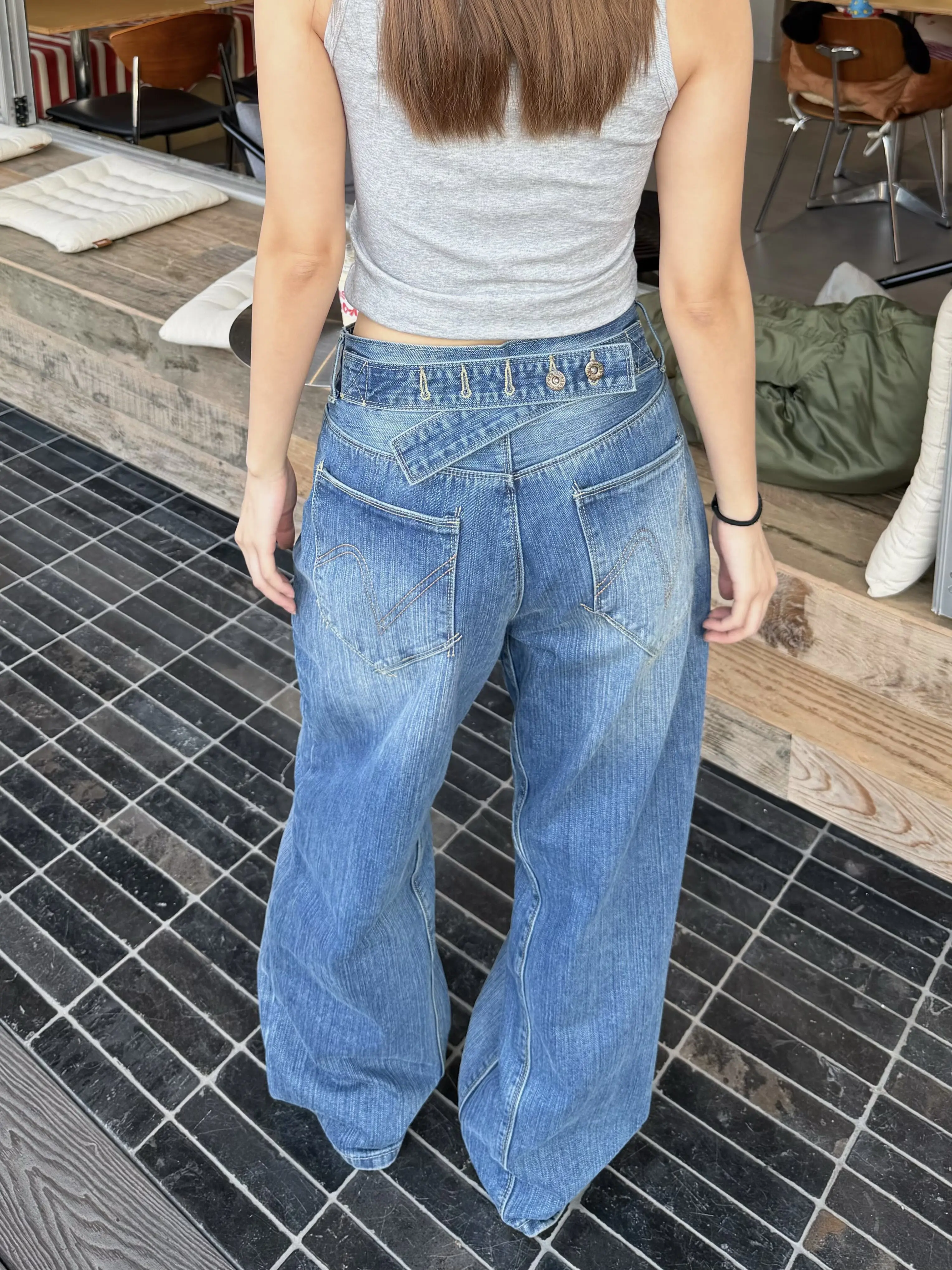 Retro American Washed Straight Leg Bamboo Pattern Denim Jeans Men's Wide Leg Street Cleanfit Casual Pants Natural Waist
Retro American Washed Straight Leg Bamboo Pattern Denim Jeans Men's Wide Leg Street Cleanfit Casual Pants Natural Waist