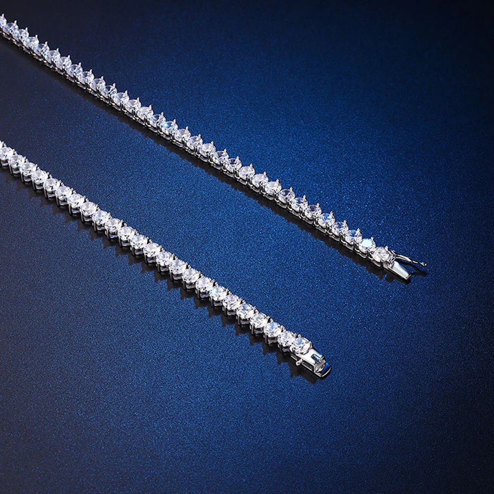 YLMyself Tennis Necklace 3MM 5A Cubic Zirconia 38-60 CM 925 Silver Rhodium Plated Pave Choker
YLMyself Tennis Necklace 3MM 5A Cubic Zirconia 38-60 CM 925 Silver Rhodium Plated Pave Choker