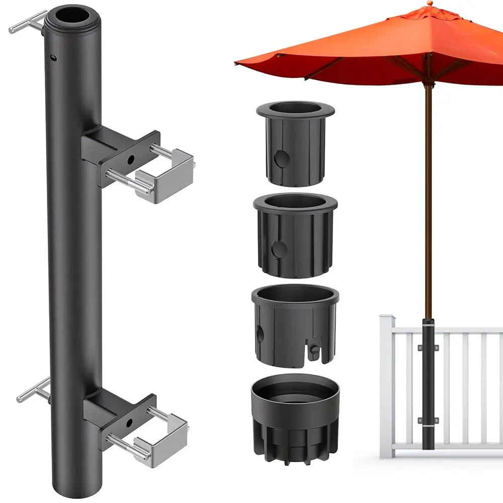 Heavy Duty Patio Umbrella Holder, Steel De Clamp Holder Up To 2'' Umbrella Pole, De Mount Umbrella Holder, Space Saving Design,
Heavy Duty Patio Umbrella Holder, Steel De Clamp Holder Up To 2'' Umbrella Pole, De Mount Umbrella Holder, Space Saving Design,