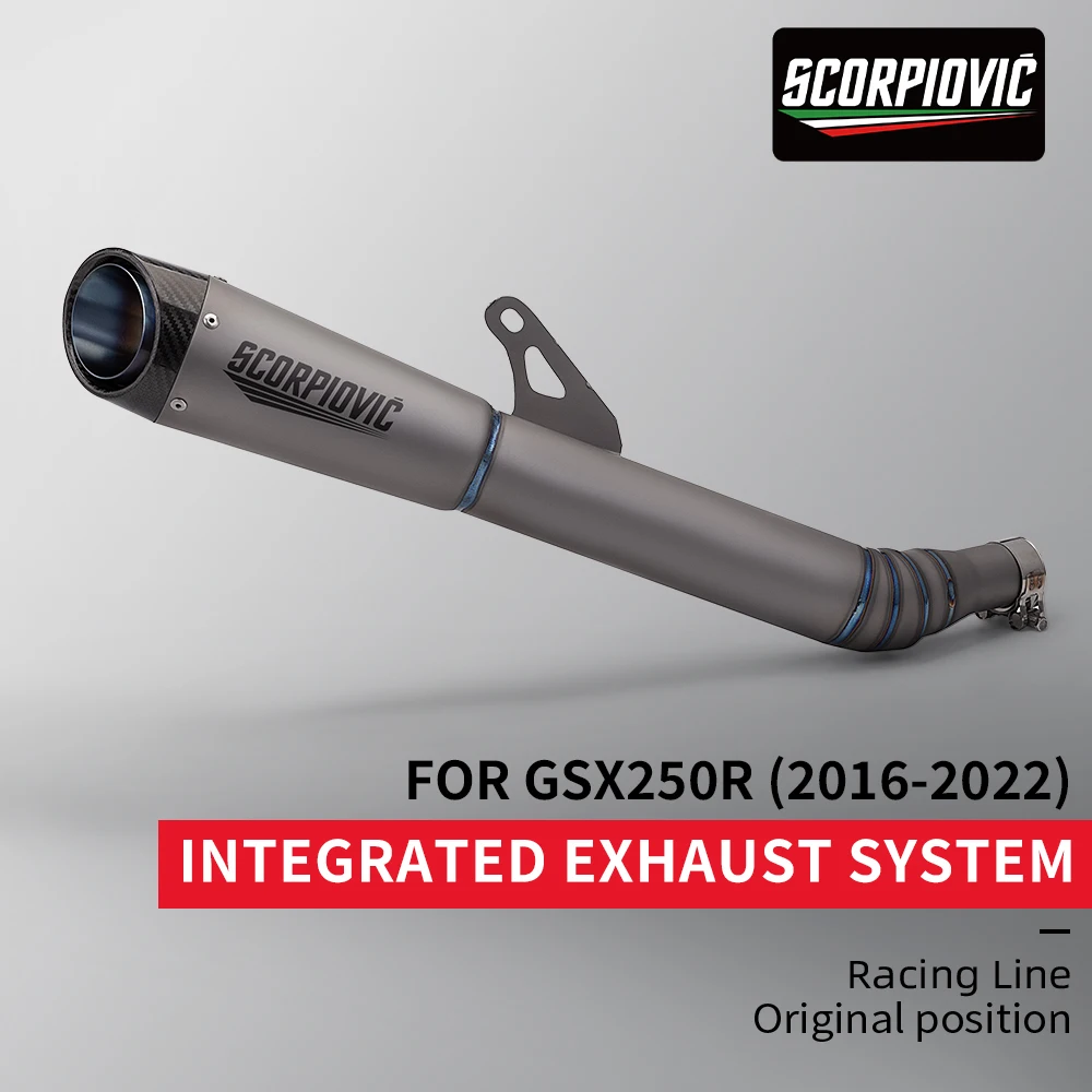 Direct Fit Complete Exhaust System titaniumFor GSX250R 2016-2022 Dedicated Motorcycle Full Exhaust Modified Accessories Slide-on
Direct Fit Complete Exhaust System titaniumFor GSX250R 2016-2022 Dedicated Motorcycle Full Exhaust Modified Accessories Slide-on
