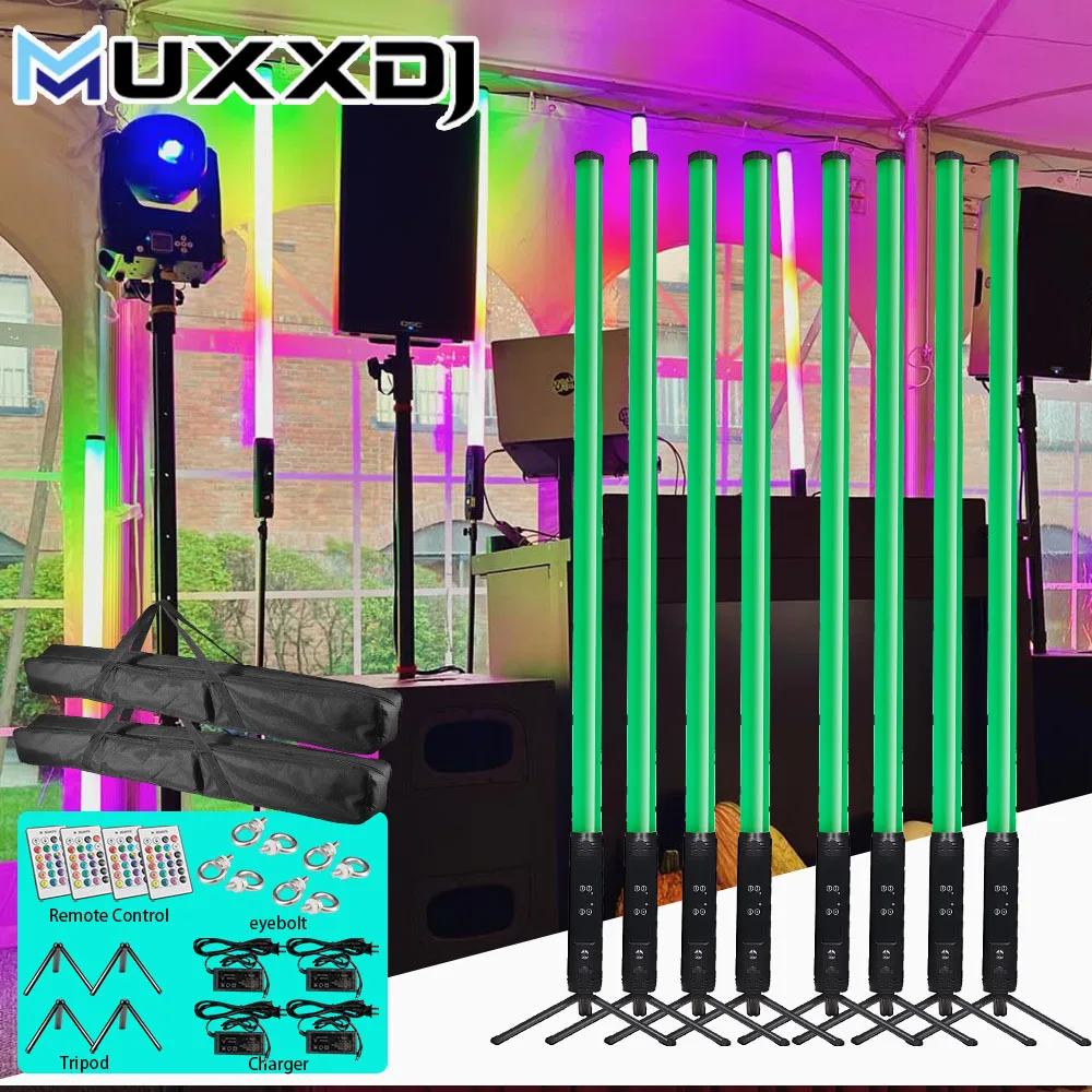 8pcs Wireless 360 Degree RGBWA 5-in-1 Tube Light Outdoor DMX Battery LED Pixel Tube Light Strip Stage Light Strip Cloth Bag
8pcs Wireless 360 Degree RGBWA 5-in-1 Tube Light Outdoor DMX Battery LED Pixel Tube Light Strip Stage Light Strip Cloth Bag