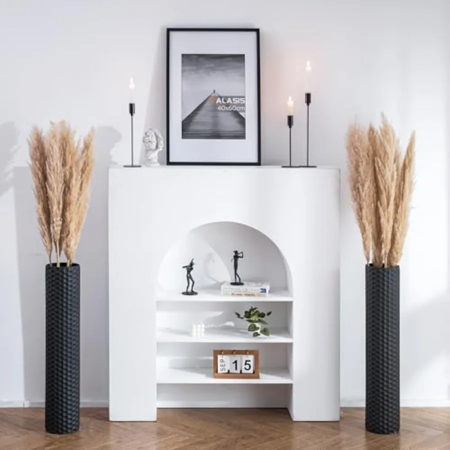 Black Tall Floor Vase: 27.6in Metal Modern Cylinder Floor Vases for Fireplace with Honeycomb Texture - Set of 2 Large Decorativ
Black Tall Floor Vase: 27.6in Metal Modern Cylinder Floor Vases for Fireplace with Honeycomb Texture - Set of 2 Large Decorativ