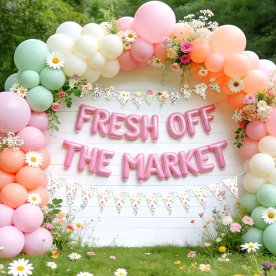 Fresh off the Market Bridal Shower Decorations Wildflower Farmers Market Balloon Banner She's off the Market Floral Bachelorett
Fresh off the Market Bridal Shower Decorations Wildflower Farmers Market Balloon Banner She's off the Market Floral Bachelorett