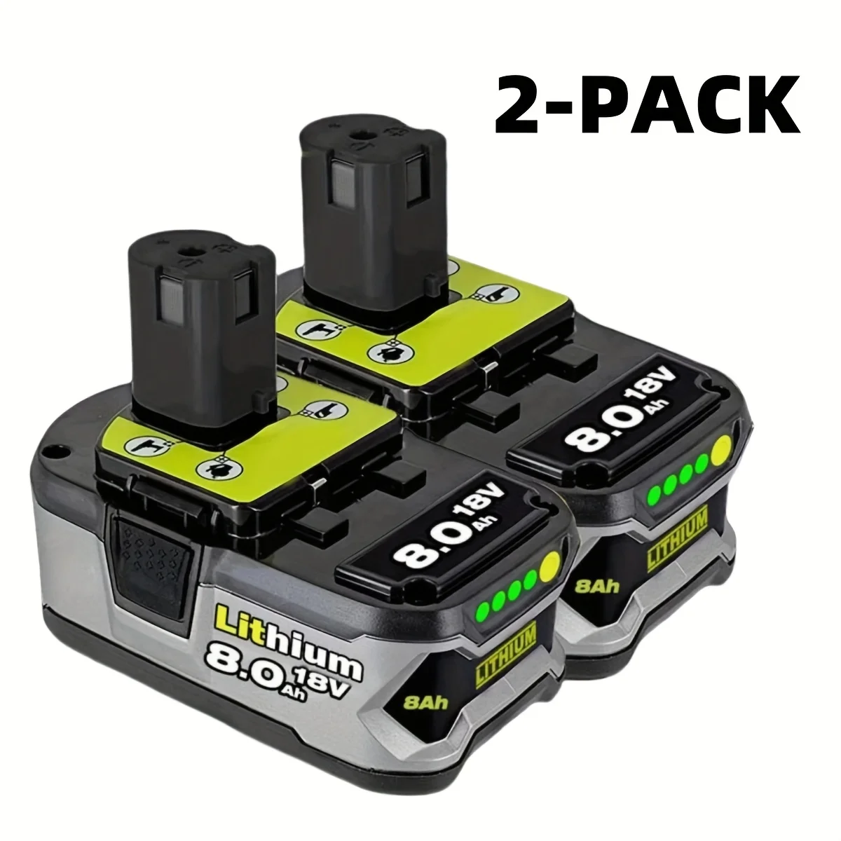 2Pack 8.0Ah Replacement Battery Compatible with Ryobi 18V Lithium Battery P102 P103 P105 P107 P108 P109 P197 Ryobi ONE+ Cordless Tool
2Pack 8.0Ah Replacement Battery Compatible with Ryobi 18V Lithium Battery P102 P103 P105 P107 P108 P109 P197 Ryobi ONE+ Cordless Tool