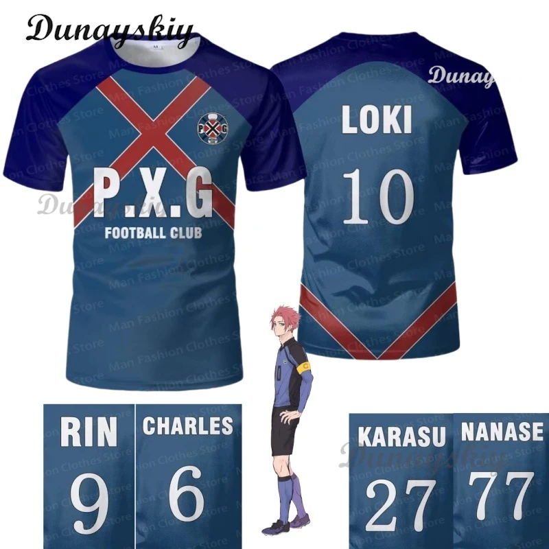 Аниме P.X.G Синий Косплей Замок Японский Джерси No 9 Рин Шиду Синяя футболка для мужчин и женщин Повседневная спортивная футболка
Аниме P.X.G Синий Косплей Замок Японский Джерси No 9 Рин Шиду Синяя футболка для мужчин и женщин Повседневная спортивная футболка