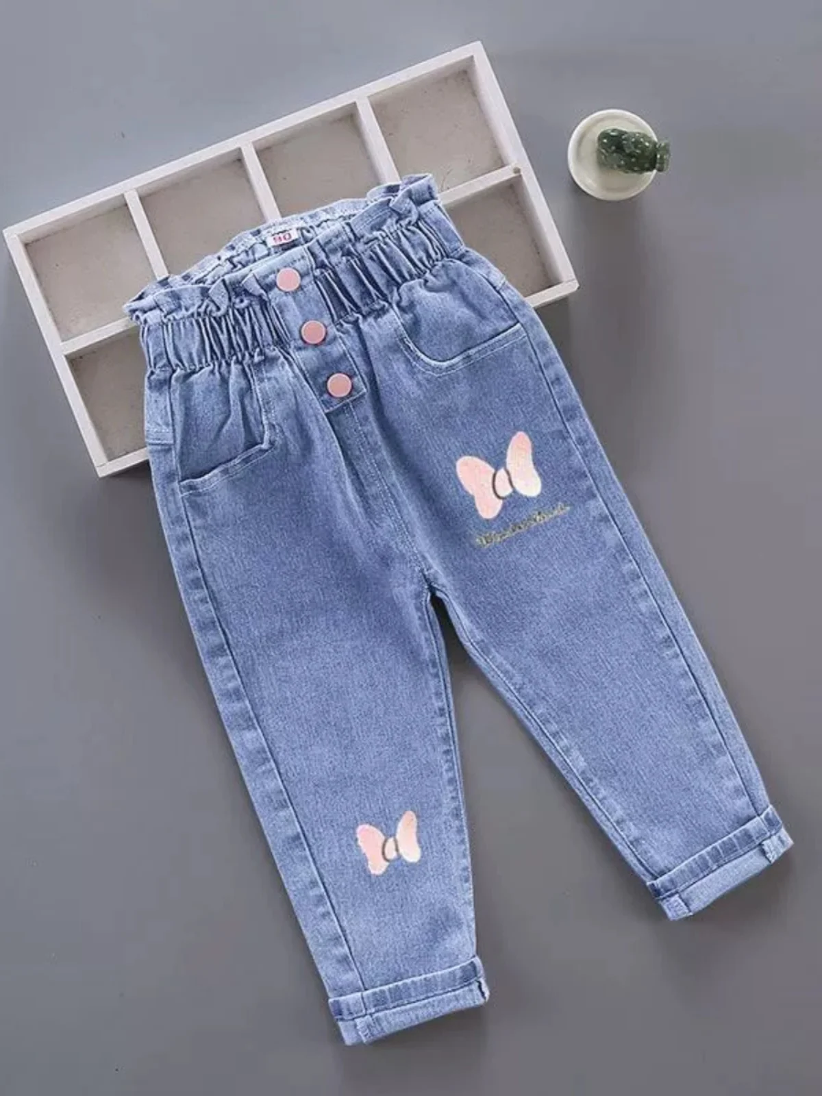 Slimming Denim Pants for Little Girls Spring Autumn New Sle Elastic Printed Salt Fried Denim Trendy Trousers Fem Baby
Slimming Denim Pants for Little Girls Spring Autumn New Sle Elastic Printed Salt Fried Denim Trendy Trousers Fem Baby