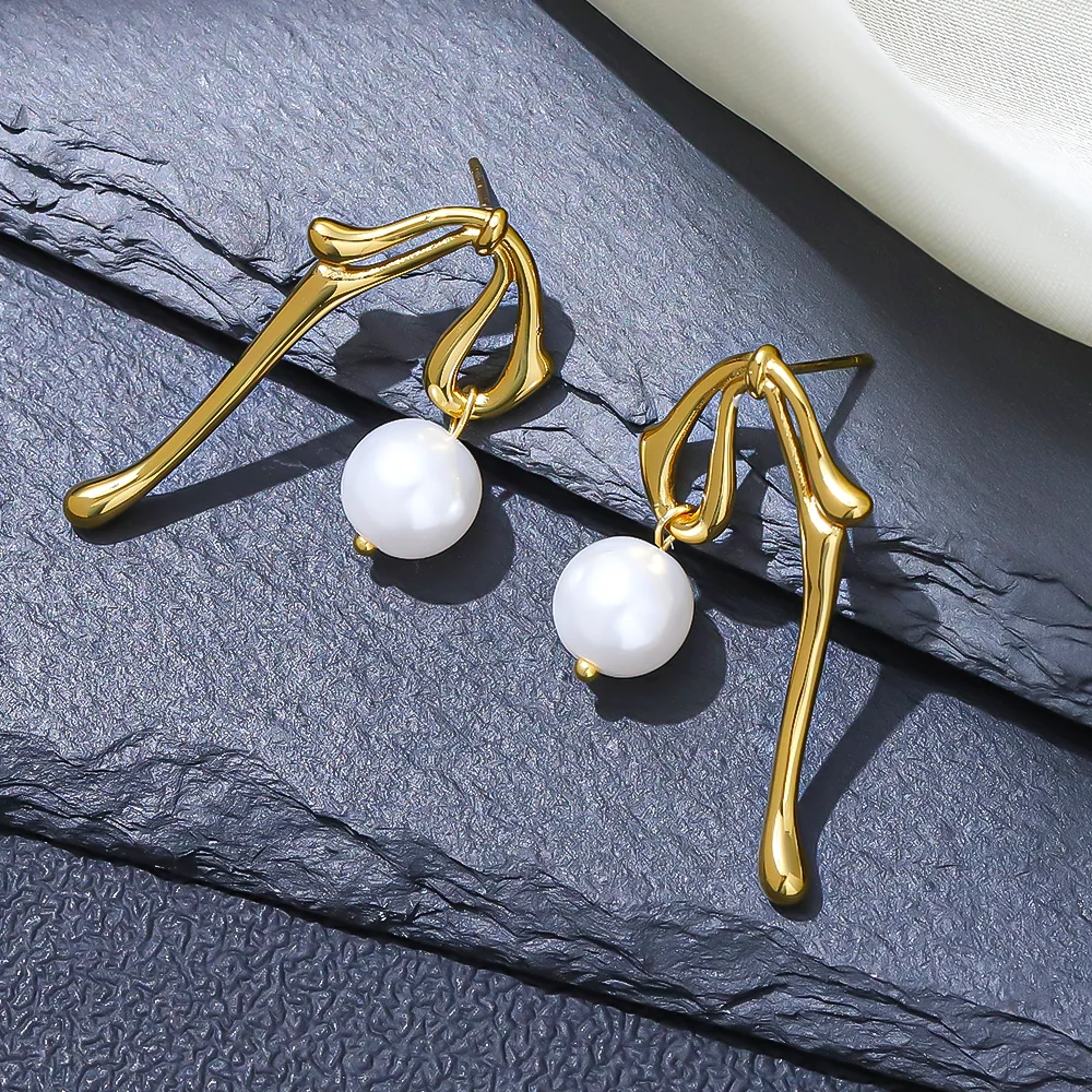 1 Pair Elegant Stainless Steel Earrings, Geometric Waterproof Gold Color Imitation Pearl Women's Earrings, Surprise Jewelry Gift
1 Pair Elegant Stainless Steel Earrings, Geometric Waterproof Gold Color Imitation Pearl Women's Earrings, Surprise Jewelry Gift