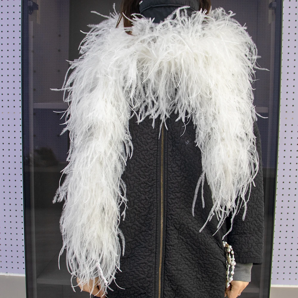 Натуральные страусиные перья, пушистый боа, 6-35 слоев, разноцветный, 2 м, для украшения костюма, платья, шарфа, швейные аксессуары
Натуральные страусиные перья, пушистый боа, 6-35 слоев, разноцветный, 2 м, для украшения костюма, платья, шарфа, швейные аксессуары