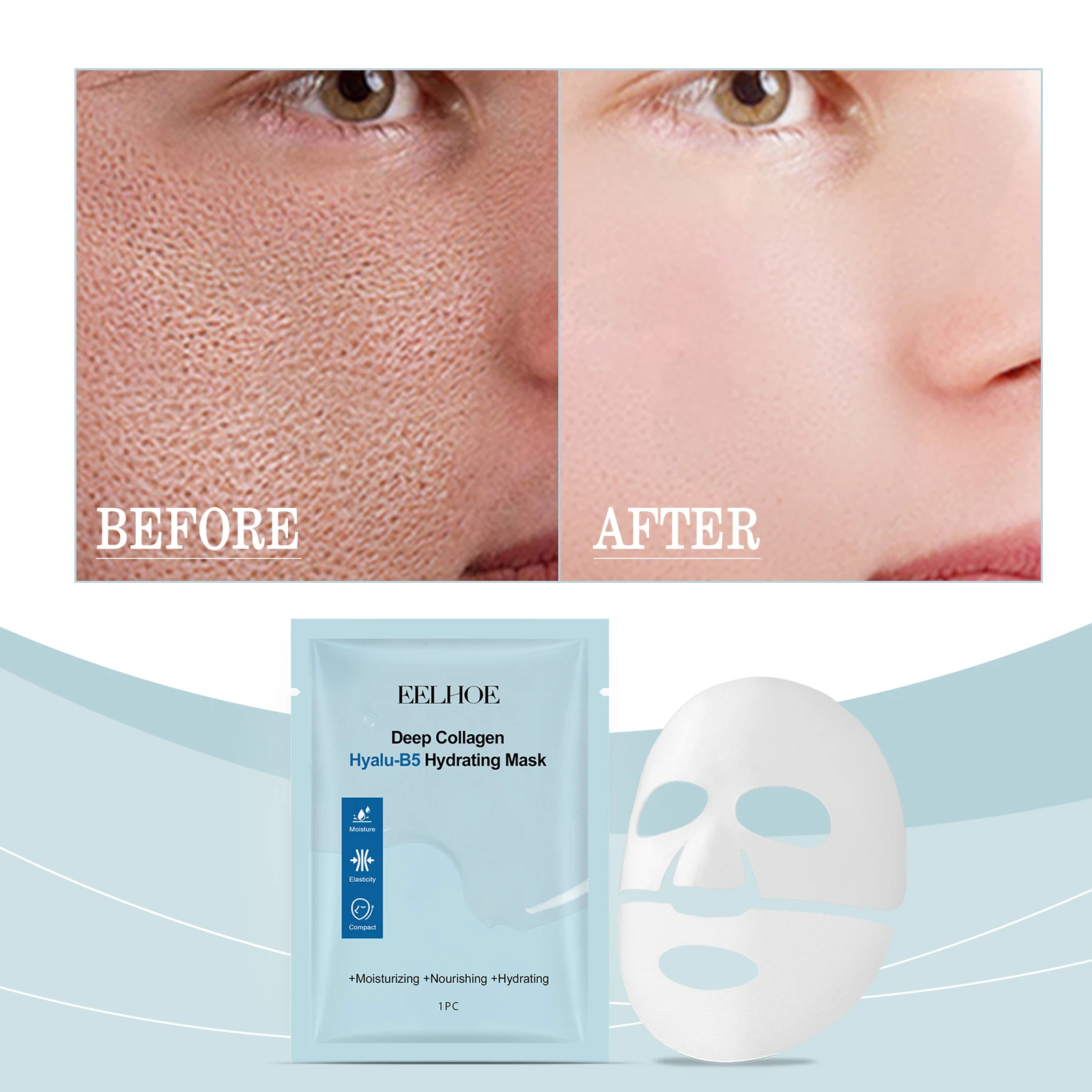 EELHOE Collagen B5 Увлажняющая маска (сумка) Увлажняющая увлажняющая увлажняющая маска для ухода за кожей лица «три в одном»
EELHOE Collagen B5 Увлажняющая маска (сумка) Увлажняющая увлажняющая увлажняющая маска для ухода за кожей лица «три в одном»
