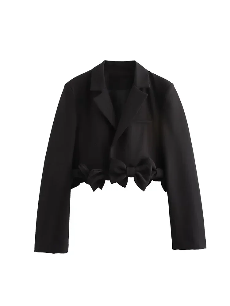 Willshela Women Fashion With Bow Black Single Button Blazer Vintage Notched Neck Long Sleeves Female Chic Lady Outfits
Willshela Women Fashion With Bow Black Single Button Blazer Vintage Notched Neck Long Sleeves Female Chic Lady Outfits
