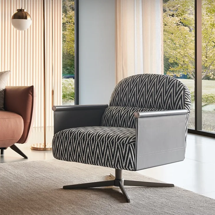 Design Art Creative Modeling Black and White Style Leisure Single Chair Rotatable Sofa Chair
Design Art Creative Modeling Black and White Style Leisure Single Chair Rotatable Sofa Chair