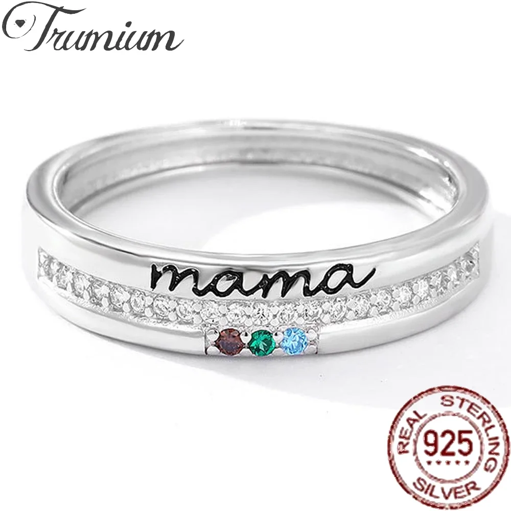Trumium 925 Sterling Silver Birthstone Rings for Women Colorful Zirconia Mama Rings for Mom Mother's Day Gift Jewelry
Trumium 925 Sterling Silver Birthstone Rings for Women Colorful Zirconia Mama Rings for Mom Mother's Day Gift Jewelry