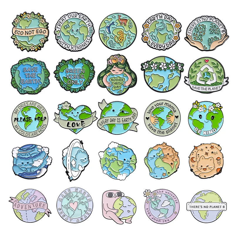 Protect Earth Enamel Pins Custom Earth Day Brooches Lapel Badges Plant Funny Jewelry Gift for Kids Friends
Protect Earth Enamel Pins Custom Earth Day Brooches Lapel Badges Plant Funny Jewelry Gift for Kids Friends