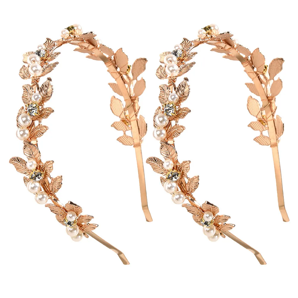 2Pcs Bridal Accessories Baroque Leaf Headband Elegant Bride Pearl Leaf Hair Vine for Weddings Bridal Headwear Floral Headband
2Pcs Bridal Accessories Baroque Leaf Headband Elegant Bride Pearl Leaf Hair Vine for Weddings Bridal Headwear Floral Headband