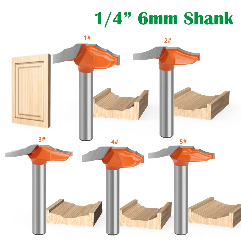 1PC 1/4" 6.35MM Shank Milling Cutter Wood Carving Door Frame Router Bits For Wood Carbide Lassical Door Cabinet Bits Woodworking
1PC 1/4" 6.35MM Shank Milling Cutter Wood Carving Door Frame Router Bits For Wood Carbide Lassical Door Cabinet Bits Woodworking