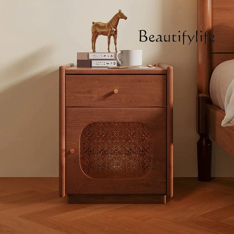 Bedside table Cherry wood antique small apartment household bedroom bedside locker
Bedside table Cherry wood antique small apartment household bedroom bedside locker