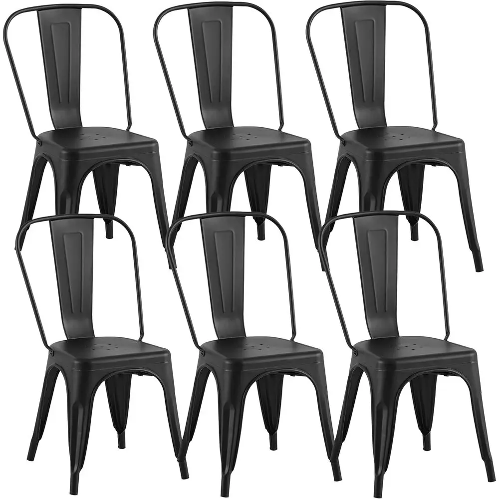 6-Piece Stackable Dining Chairs Set, Suitable for Indoor/Outdoor Use, Matte Black Finish
6-Piece Stackable Dining Chairs Set, Suitable for Indoor/Outdoor Use, Matte Black Finish