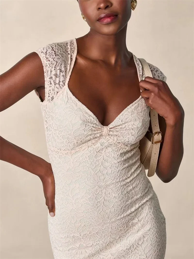 Ladies Flowers Embroidery Lace Patchwork Slim Midi Dress Summer 2024 New Women Sexy Square Neck Dresses
Ladies Flowers Embroidery Lace Patchwork Slim Midi Dress Summer 2024 New Women Sexy Square Neck Dresses