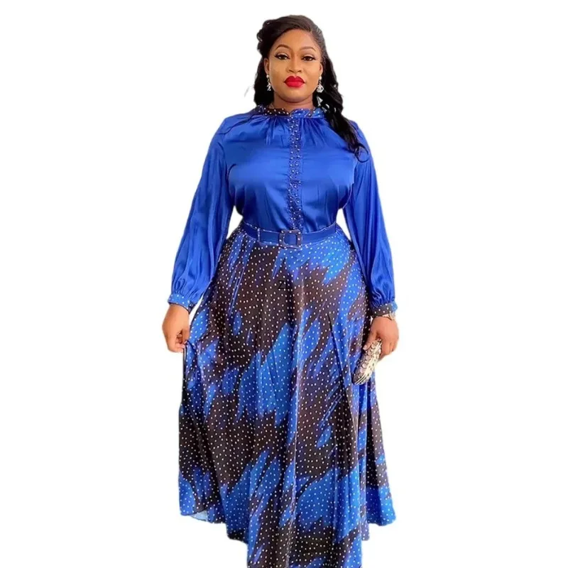 2024 African Print Clothes for Women Summer Long Sleeve Polyester 2 piece Top Skirts Matching Sets Outfits Africa Clothing
2024 African Print Clothes for Women Summer Long Sleeve Polyester 2 piece Top Skirts Matching Sets Outfits Africa Clothing