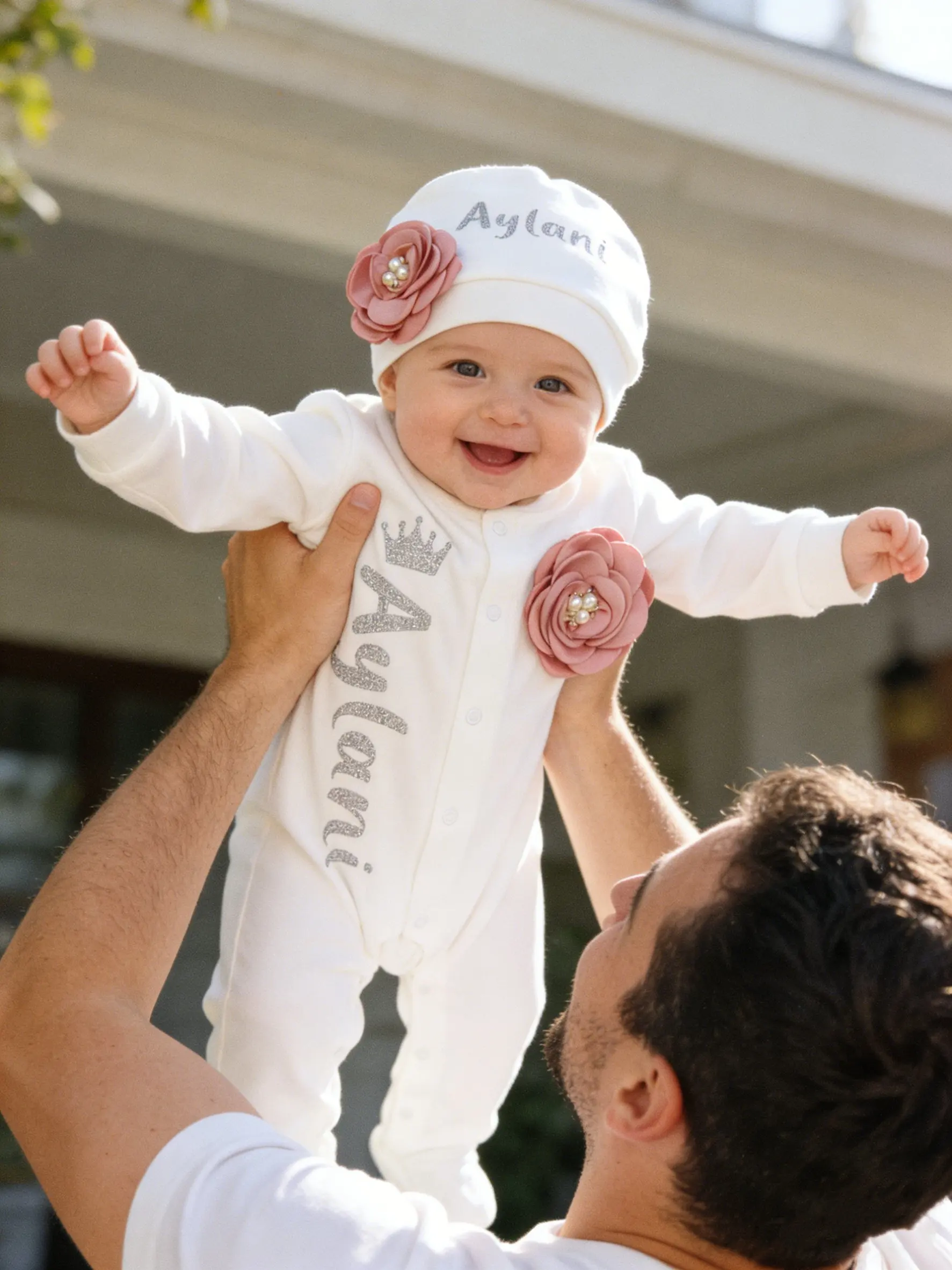 Personalized Ahiam Matheo Baby Royal 4 Piece Set White Crown Footed Romper Perfect for Christening & 1st Birthday Ceremony
Personalized Ahiam Matheo Baby Royal 4 Piece Set White Crown Footed Romper Perfect for Christening & 1st Birthday Ceremony